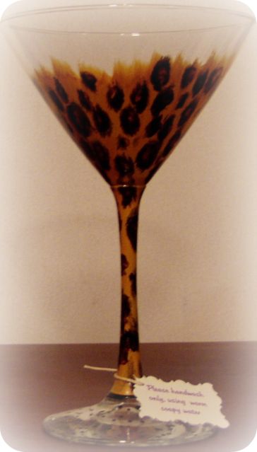 Leopardtini Martini Glass